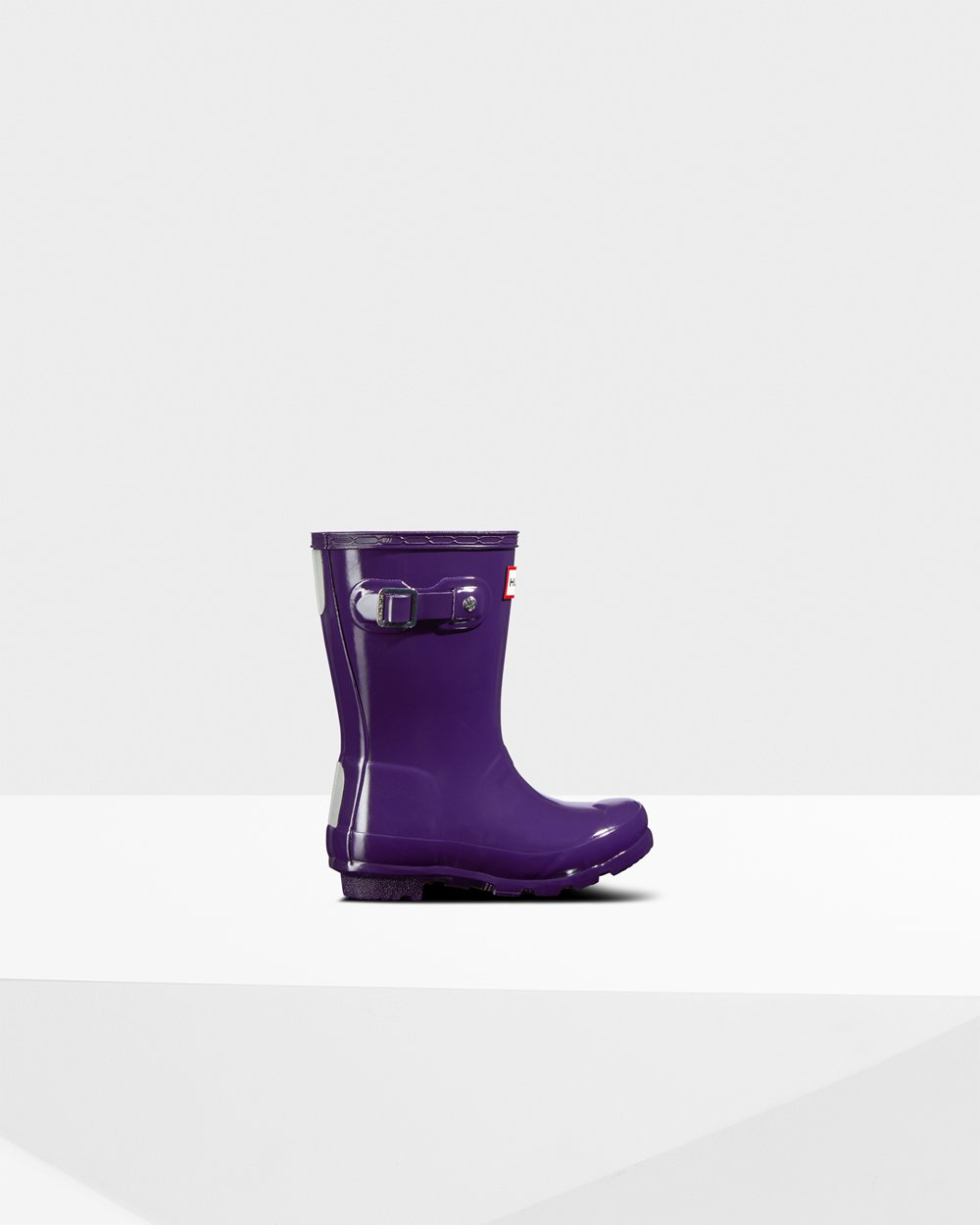 Hunter Niños Original Little Gloss - Botas de Lluvia Azules Moradas - 568-MYWKEA